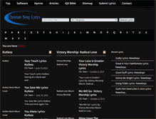 Tablet Screenshot of christiansong-lyrics.com